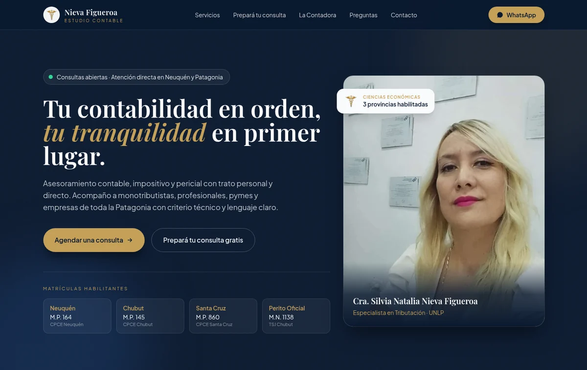 Página de inicio de Nieva Figueroa